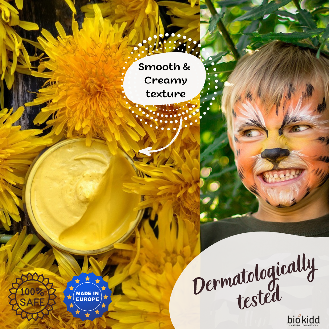 BioKidd Natural Face Paint, 10 Water Based Colours